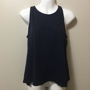Medium Blue Tie Back Tank Top